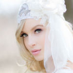 bridal hairstyle with long romantic lace veil
