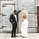 bridal hairstyle long with curls and jewellery back view