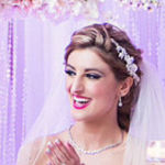 bridal hairstyle half up with veil
