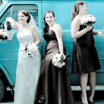 bridal party hairstyles chignons and medium length hair